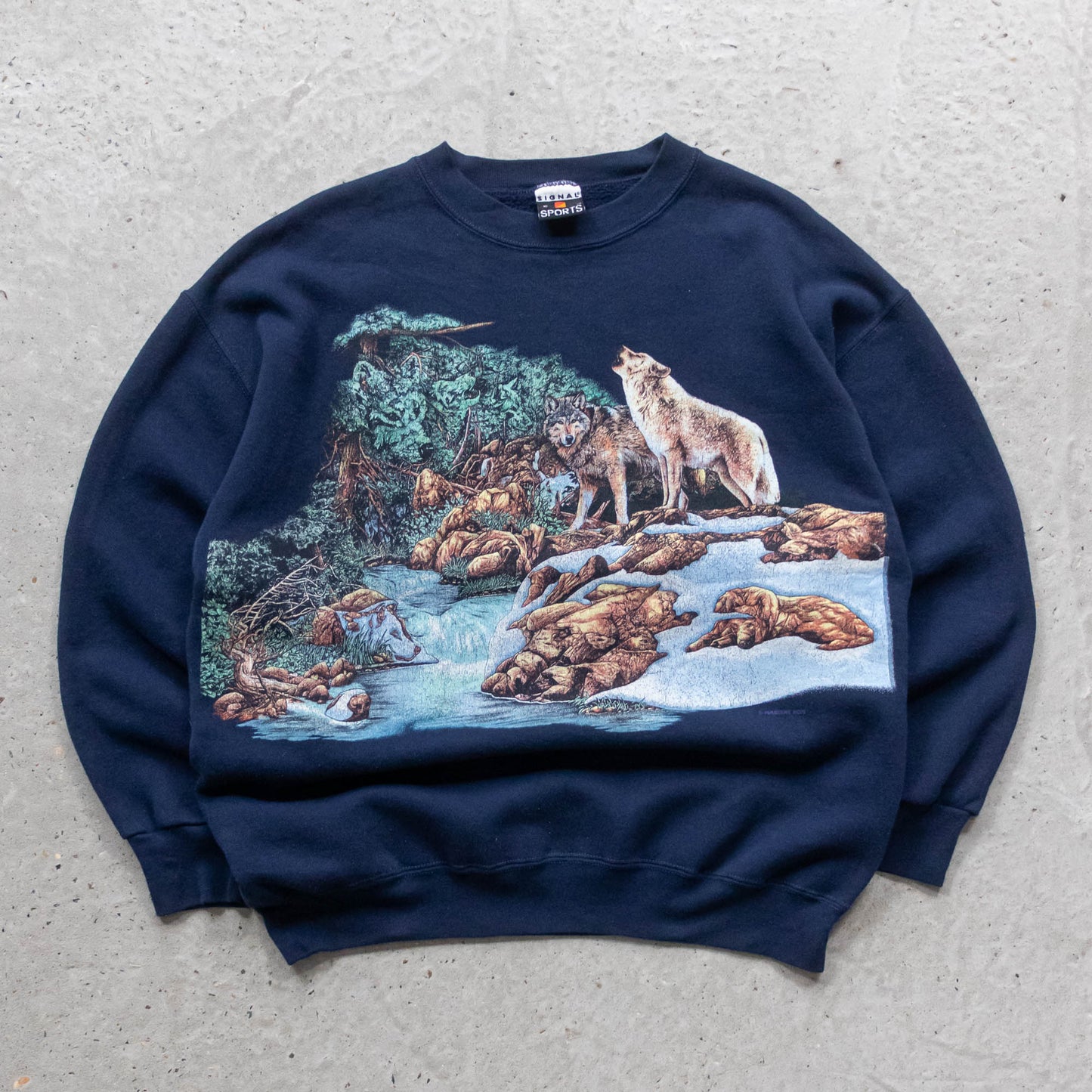 Habitat Wolves Wrap Around Nature Sweatshirt - 90s (XL)