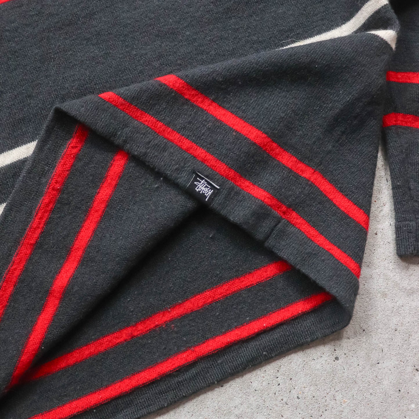 Stussy Striped Wool Knit Sweater - 2000s (M)