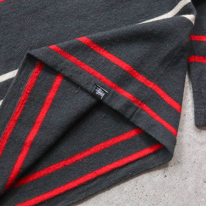 Stussy Striped Wool Knit Sweater - 2000s (M)