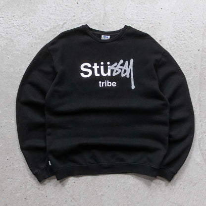 Stussy Tribe Spellout Sweatshirt - 2000s (M)