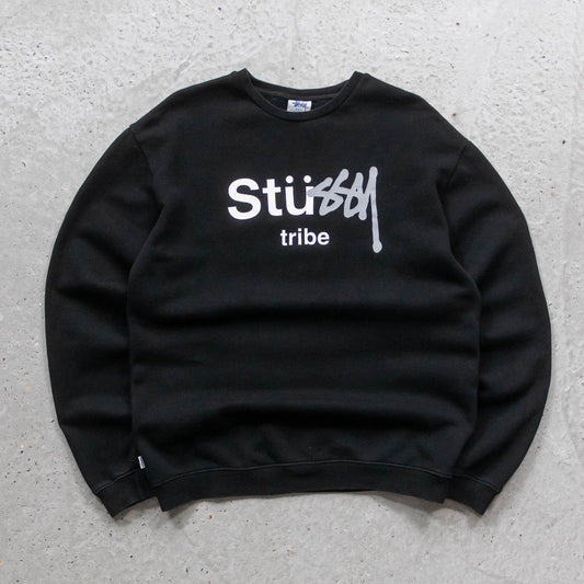 Stussy Tribe Spellout Sweatshirt - 2000s (M)