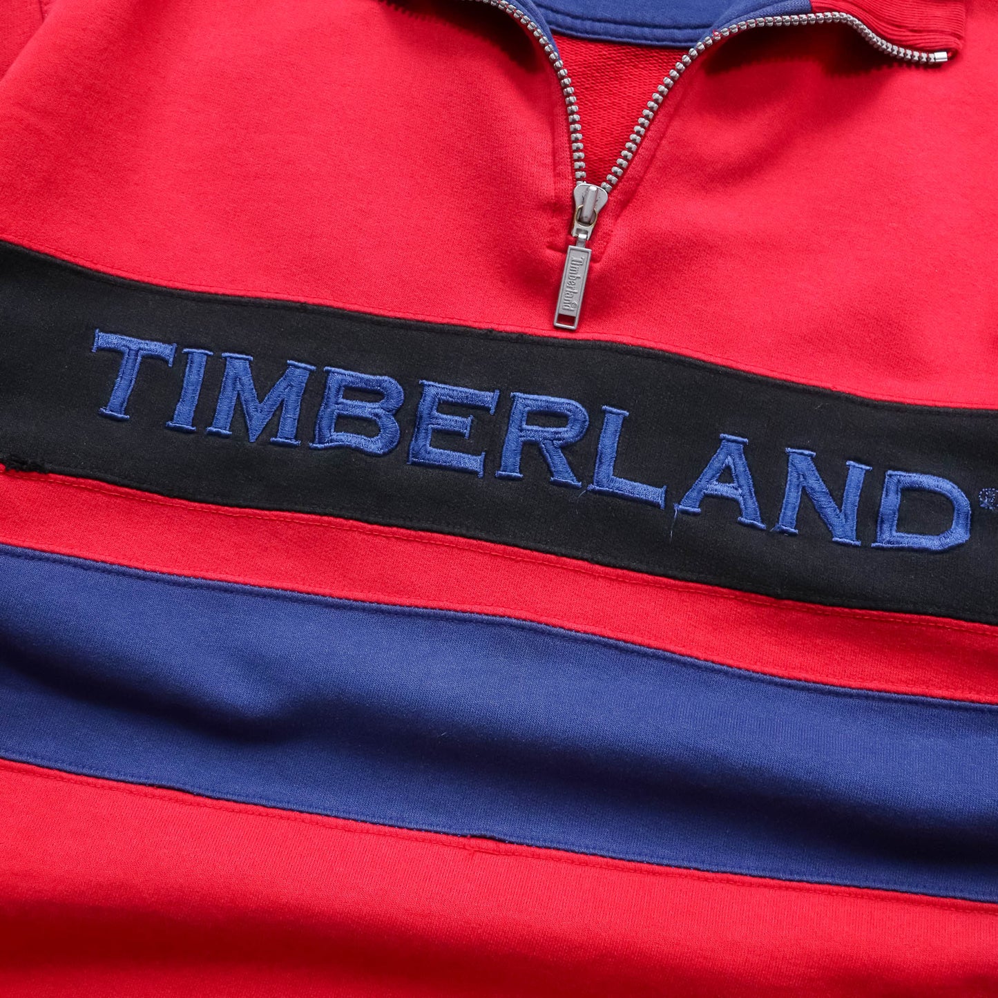 Timberland Colourblock 1/4 Zip Sweatshirt - 90s (M)