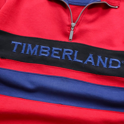 Timberland Colourblock 1/4 Zip Sweatshirt - 90s (M)