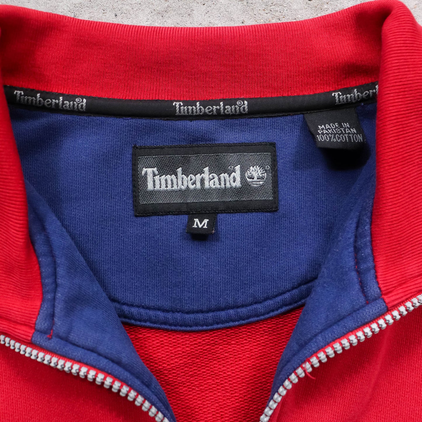Timberland Colourblock 1/4 Zip Sweatshirt - 90s (M)
