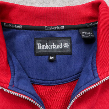Timberland Colourblock 1/4 Zip Sweatshirt - 90s (M)