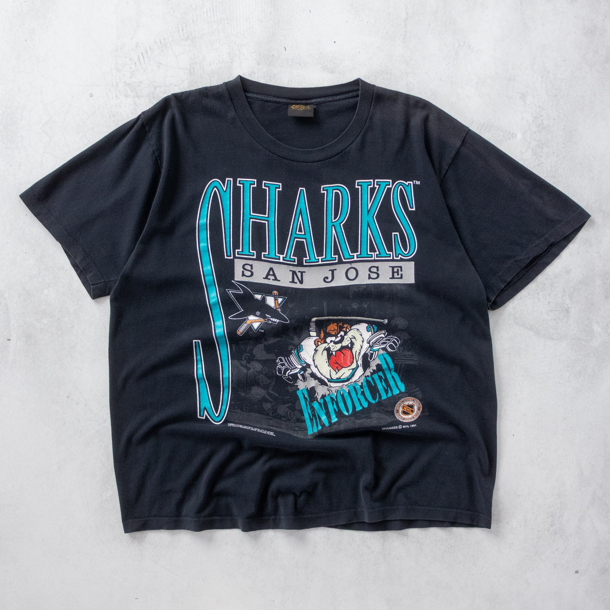Vintage 90s San Jose Sharks x Looney Tunes NHL Tee - L – AL Vintage