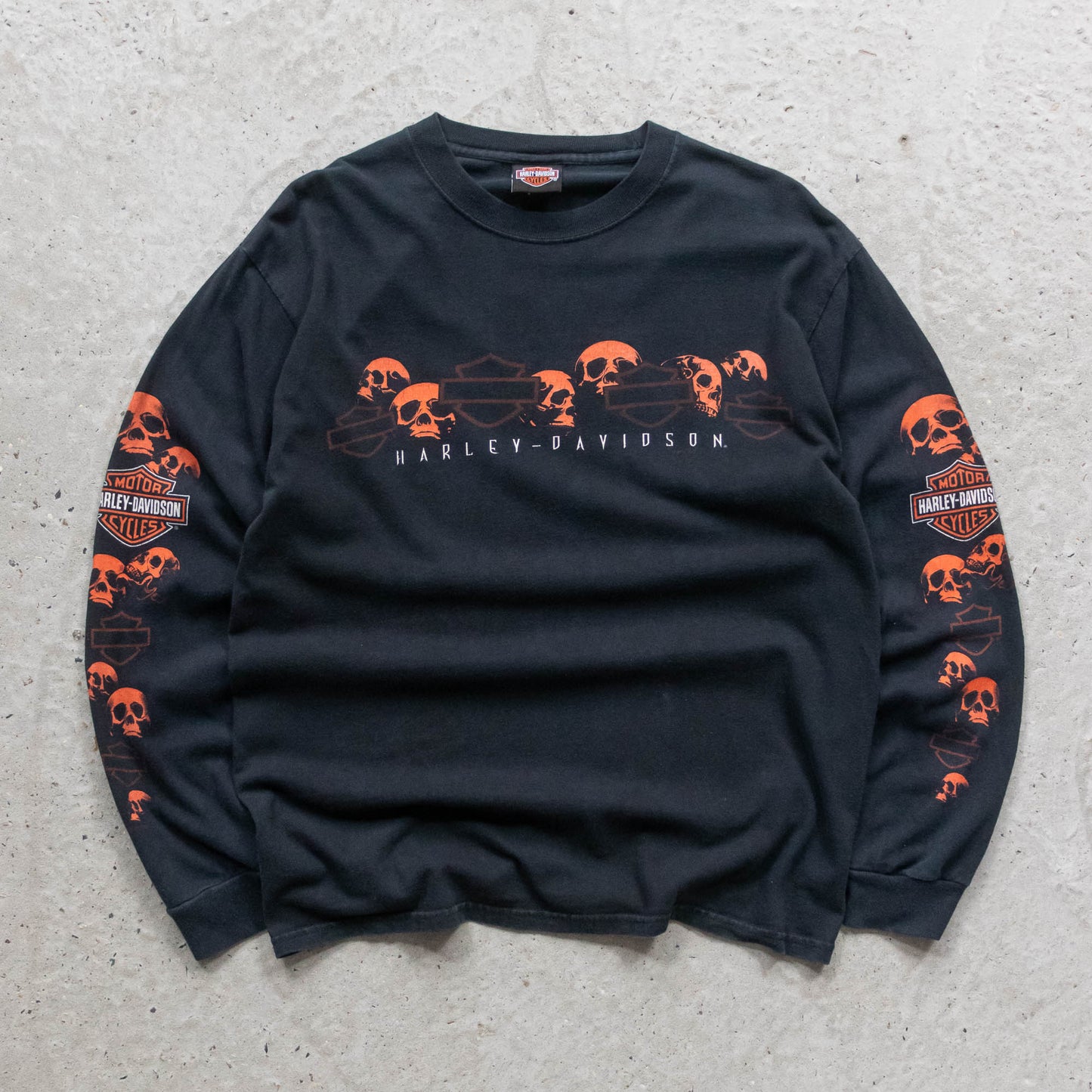 Harley Davidson Longsleeve Skulls Tee - 2000s (M)