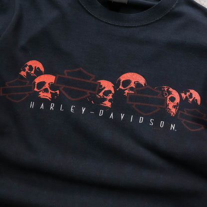 Harley Davidson Longsleeve Skulls Tee - 2000s (M)