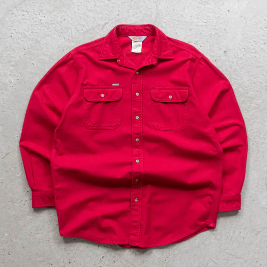 Carhartt Heavy Flannel Button Up Shirt - 90s (L)