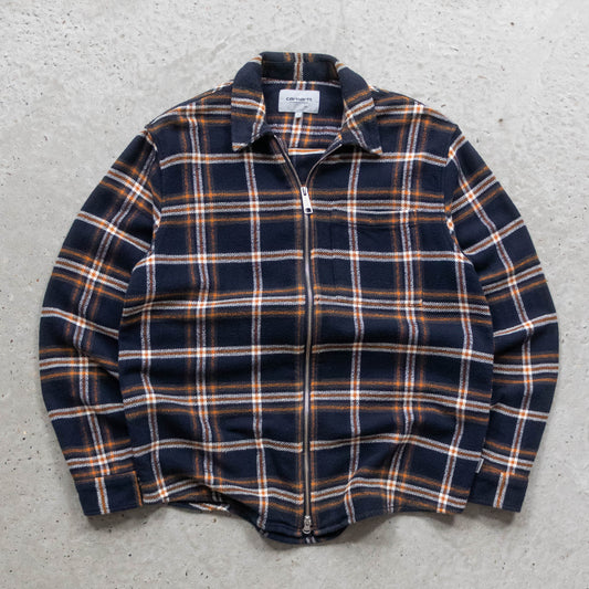 Carhartt WIP Bryan Zip-Up Flannel Shirt - (L)