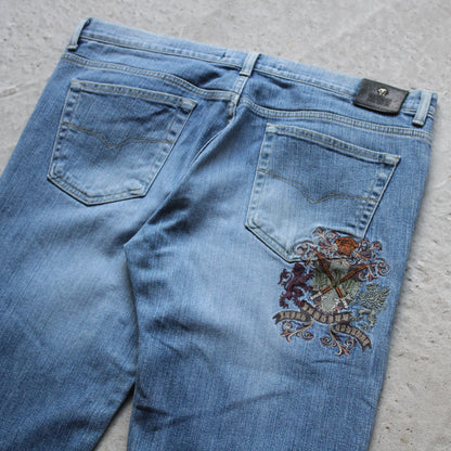 Vintage Y2K Versace Jeans Couture Embroidered Jeans - 40x34