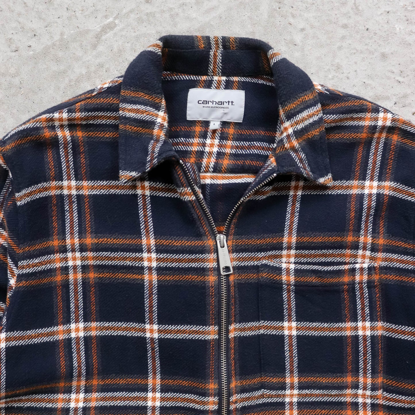 Carhartt WIP Bryan Zip-Up Flannel Shirt - (L)
