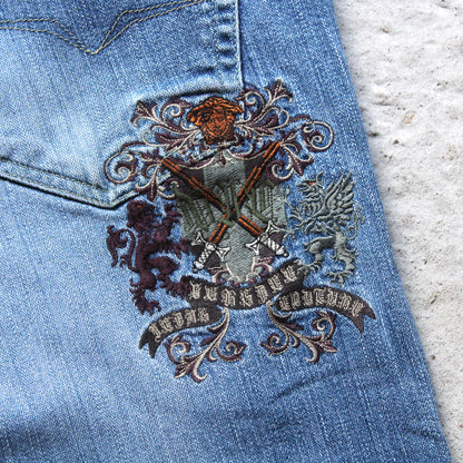 Vintage Y2K Versace Jeans Couture Embroidered Jeans - 40x34