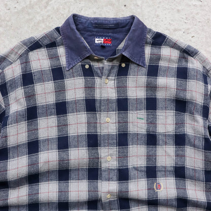 Tommy Hilfiger Flannel Button Up Shirt - 90s (L)