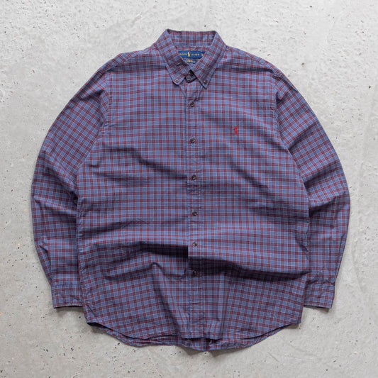Polo Ralph Lauren Plaid Button Up Shirt - 2000s (XL)