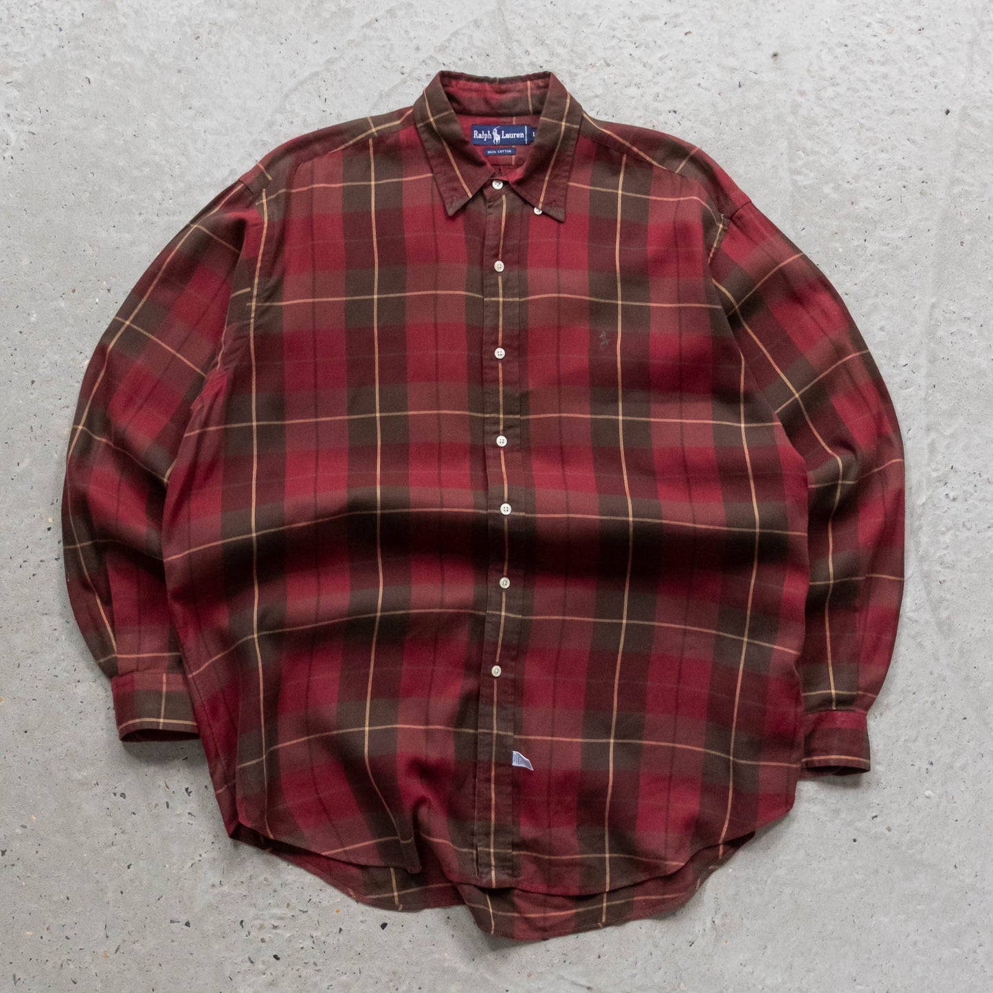 Polo Ralph Lauren Plaid Button Up Shirt - 90s (L)
