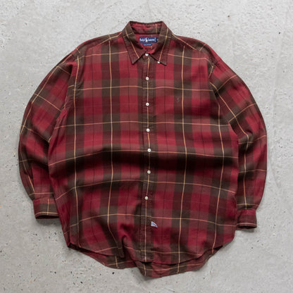 Polo Ralph Lauren Plaid Button Up Shirt - 90s (L)