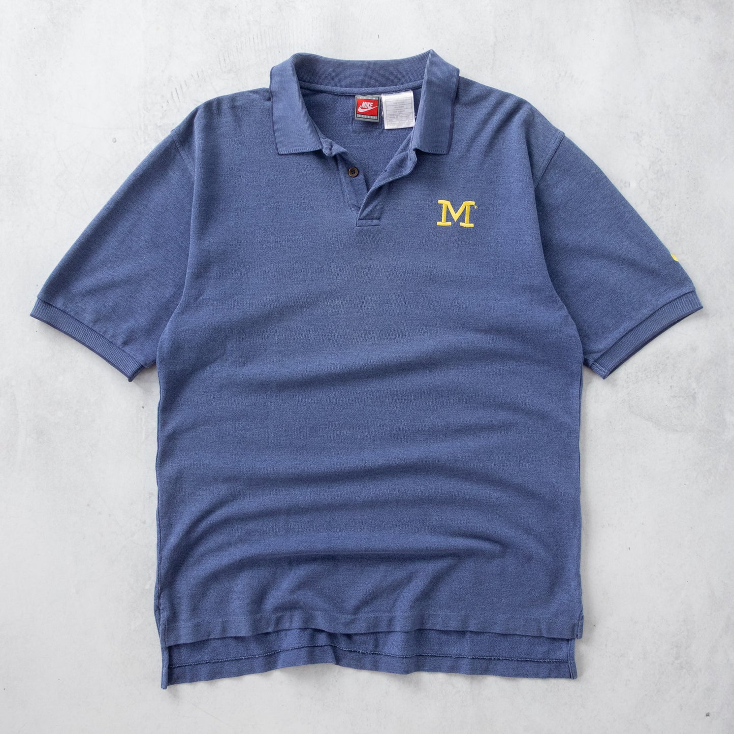 Vintage 90s Nike Michigan Wolverines NCAA Polo Shirt - L
