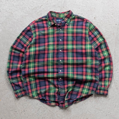 Polo Ralph Lauren Plaid Button Up Shirt - 90s (XL)