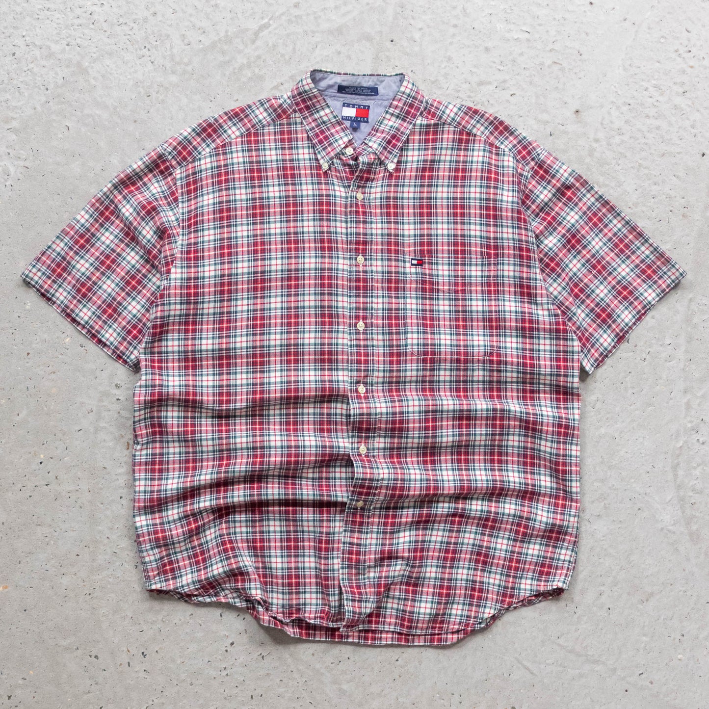 Tommy Hilfiger Plaid Button Up Shirt - 90s (L)