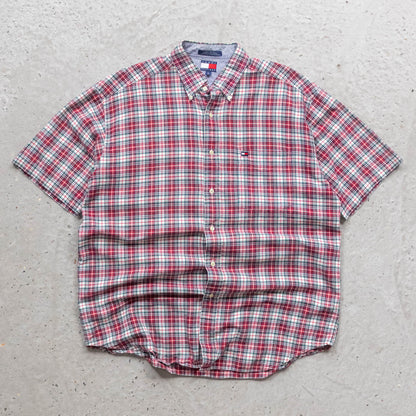 Tommy Hilfiger Plaid Button Up Shirt - 90s (L)