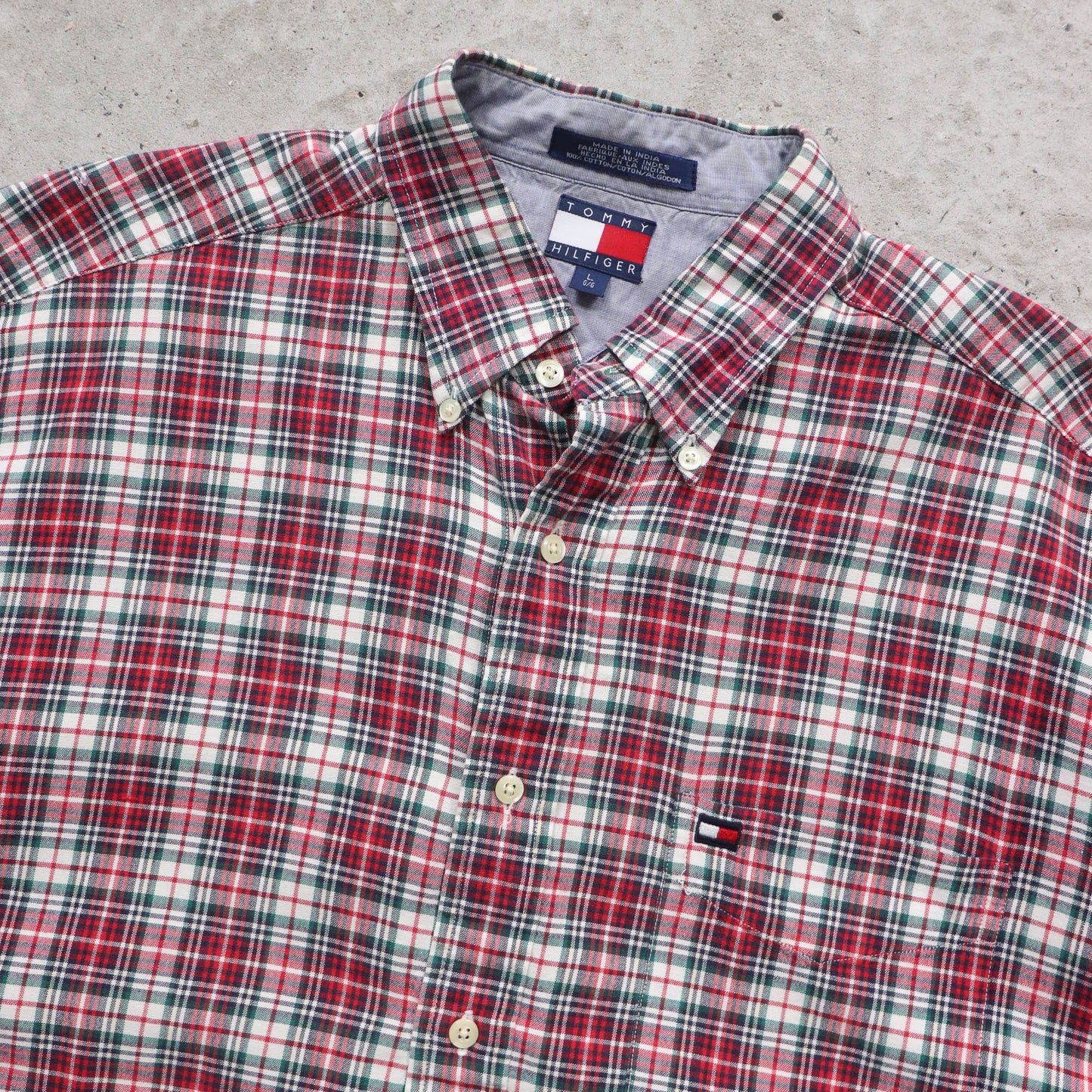 Tommy Hilfiger Plaid Button Up Shirt - 90s (L)