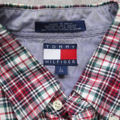 Tommy Hilfiger Plaid Button Up Shirt - 90s (L)