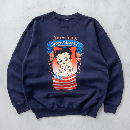 Vintage 90s Betty Boop 'America's Sweetheart' Sweatshirt - M