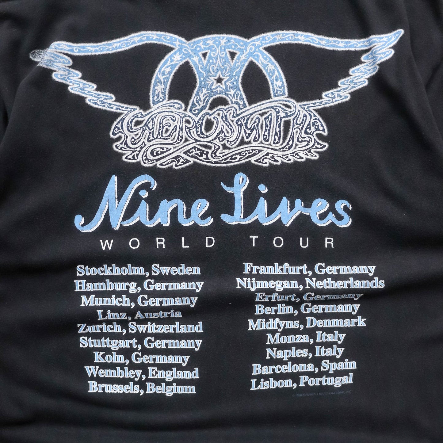 Aerosmith Nine Lives European Tour Tee - 1997 (L)
