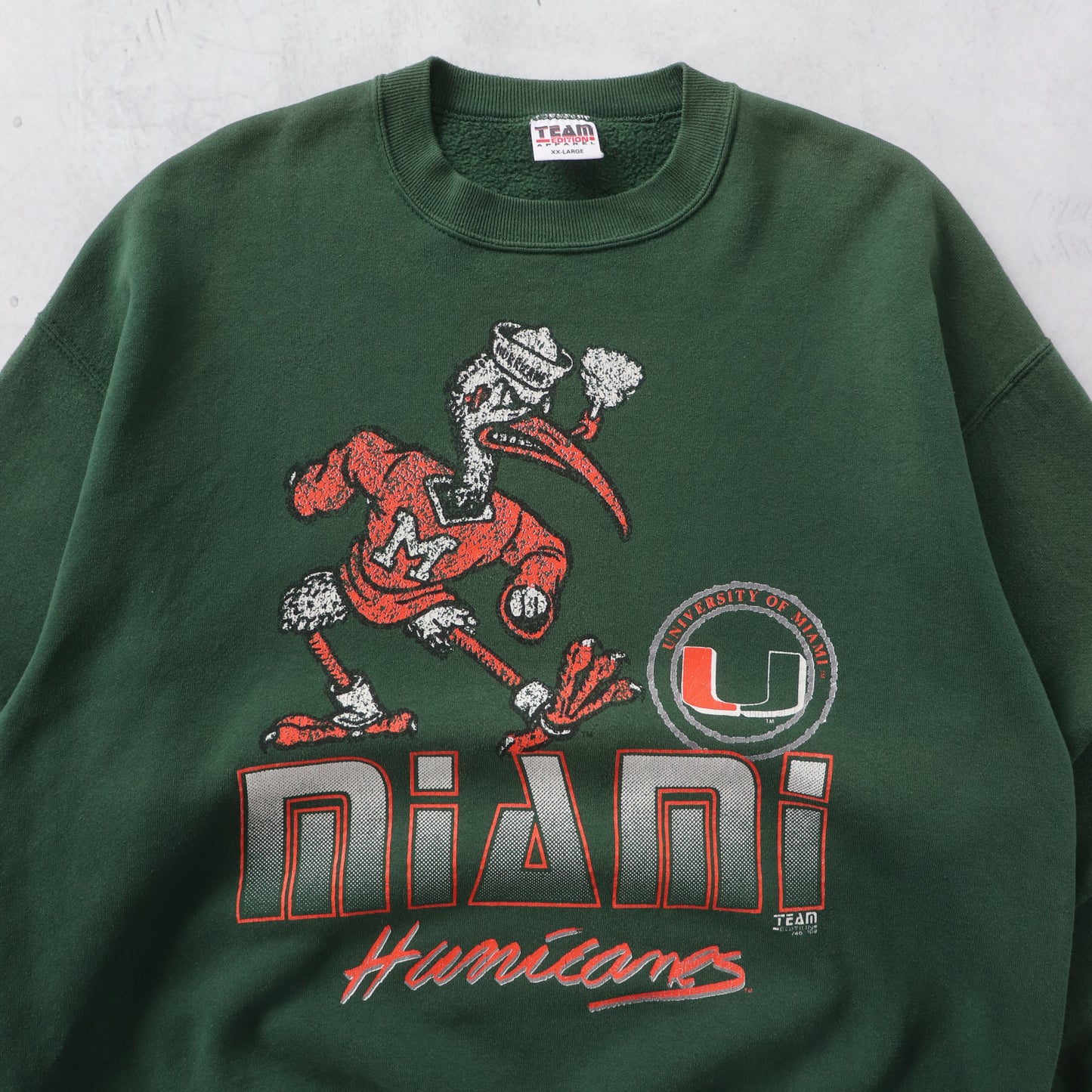Vintage 90s Miami Hurricanes NCAA Sweatshirt - XXL