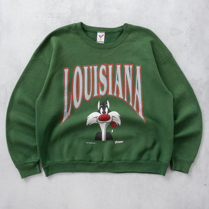 Vintage 90s Louisiana x Looney Tunes Sweatshirt - XL