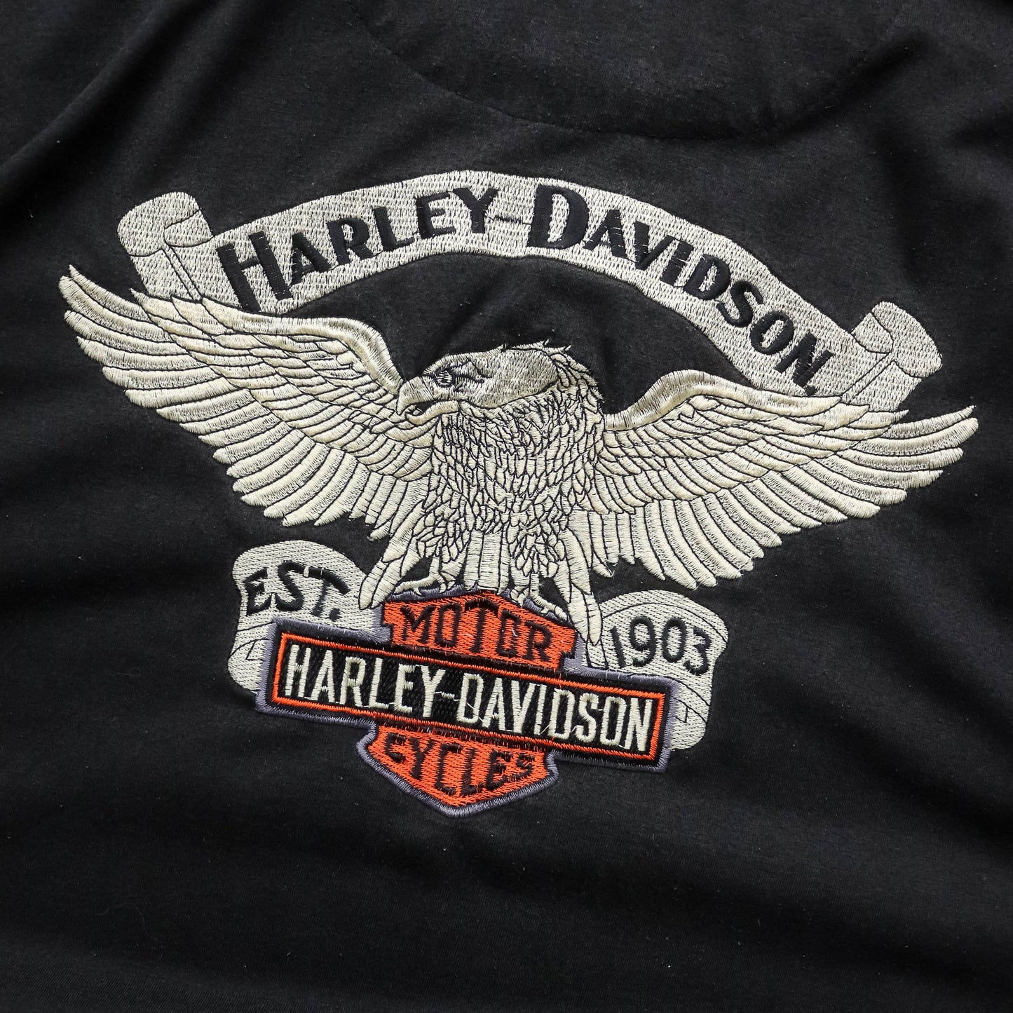 Harley Davidson Embroidered Eagle Tee - 2000s (M)