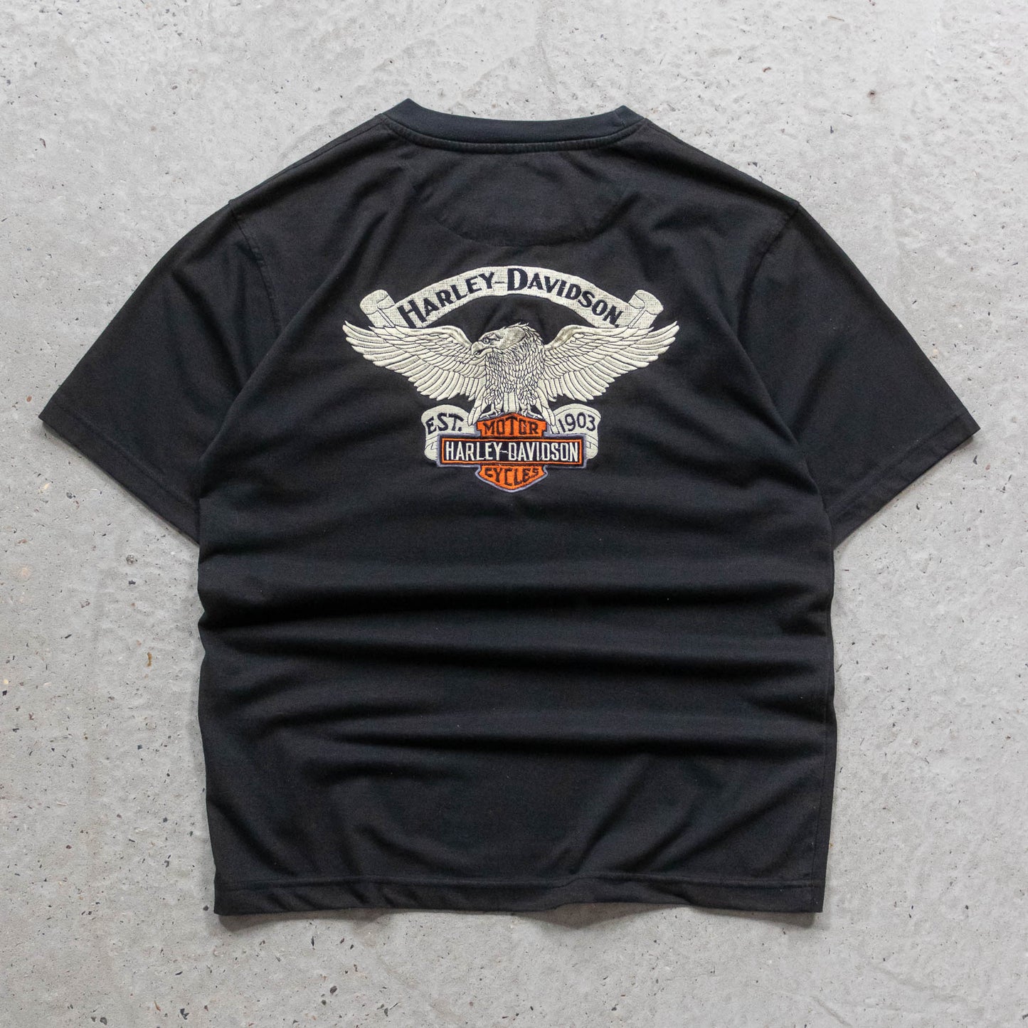 Harley Davidson Embroidered Eagle Tee - 2000s (M)