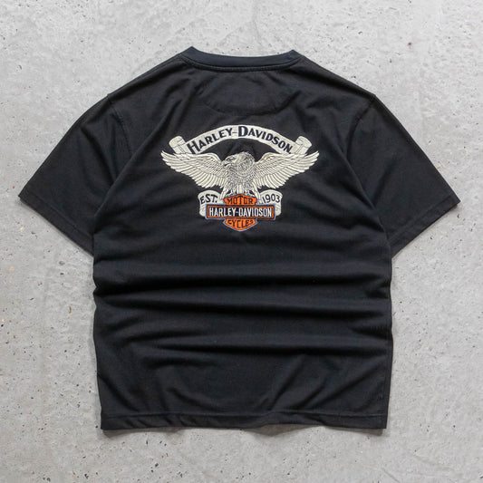 Harley Davidson Embroidered Eagle Tee - 2000s (M)