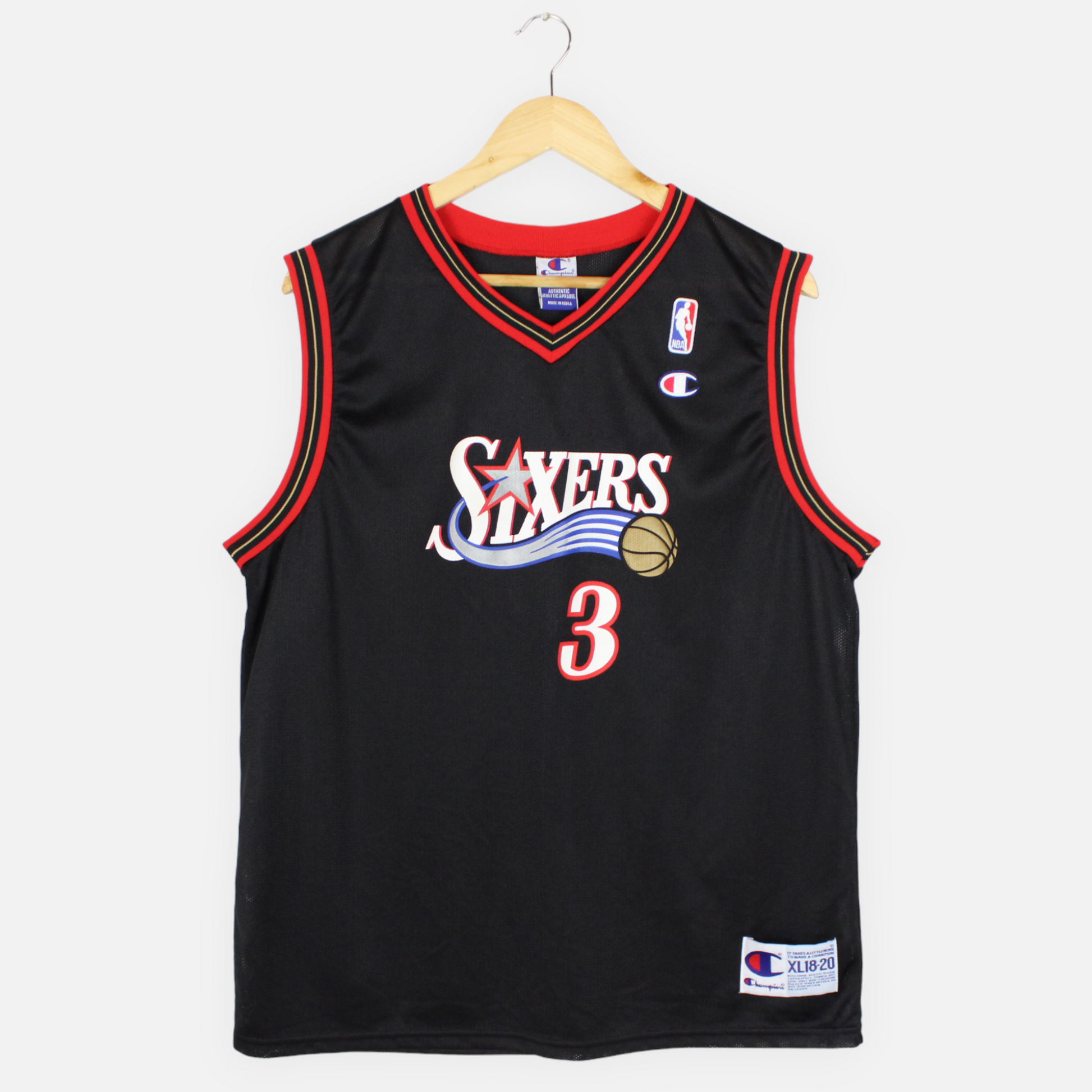 Vintage Philadelphia 76ers Allen Iverson Champion Jersey M AL