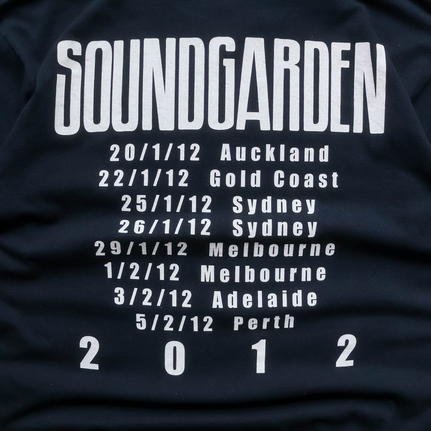 Soundgarden Reunion Tour Australia Tee - 2012 (XL)