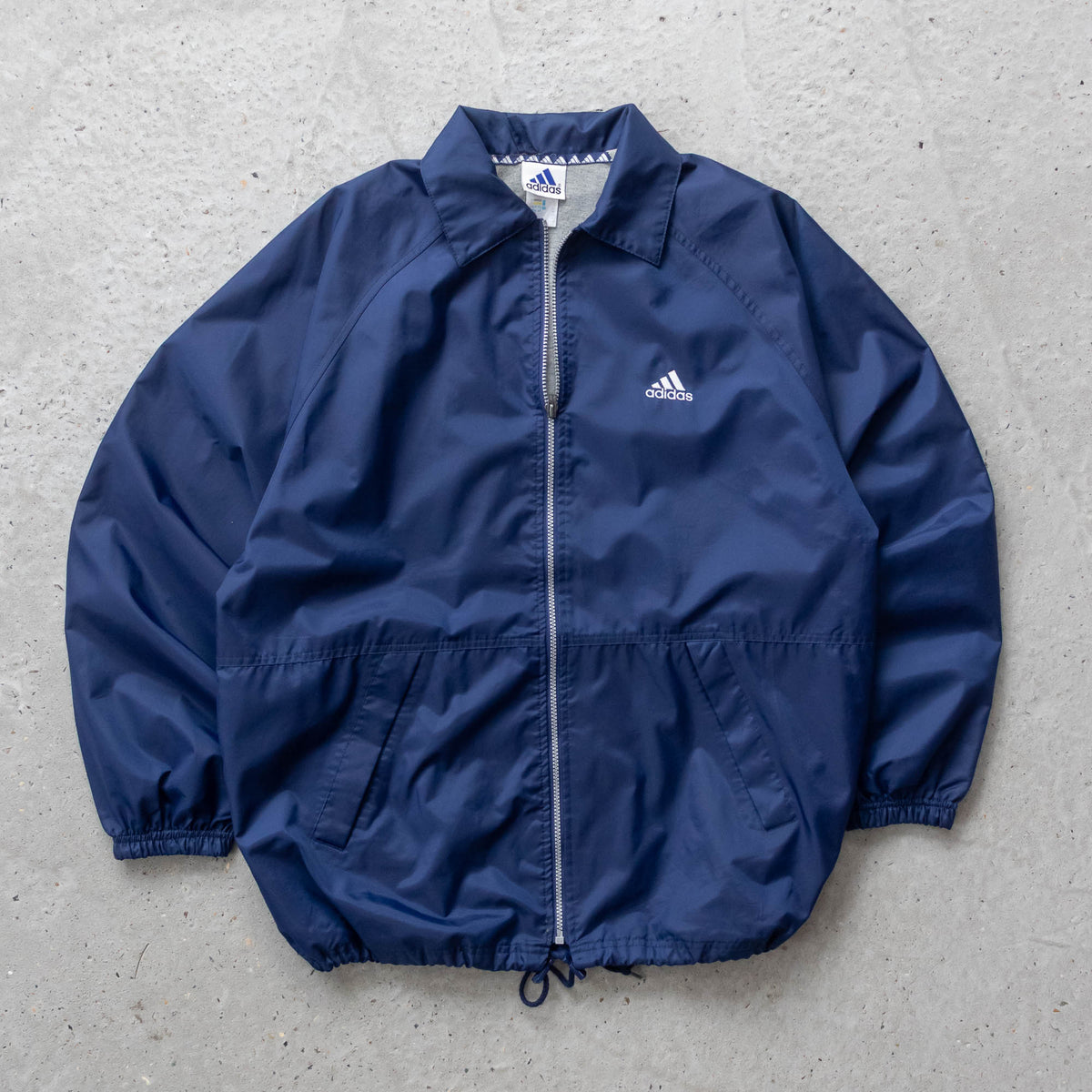 Adidas Embroidered Logo Windbreaker Jacket - 90s (L)