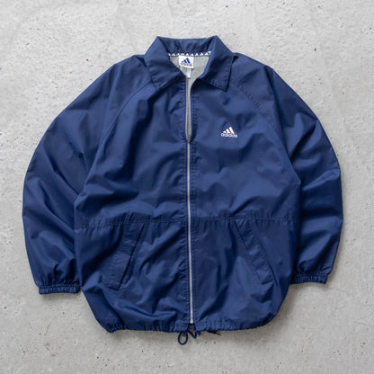 Adidas Embroidered Logo Windbreaker Jacket - 90s (L)