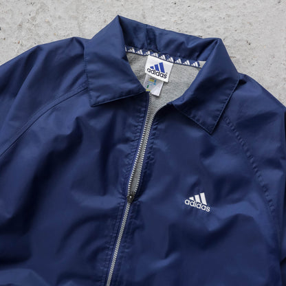 Adidas Embroidered Logo Windbreaker Jacket - 90s (L)