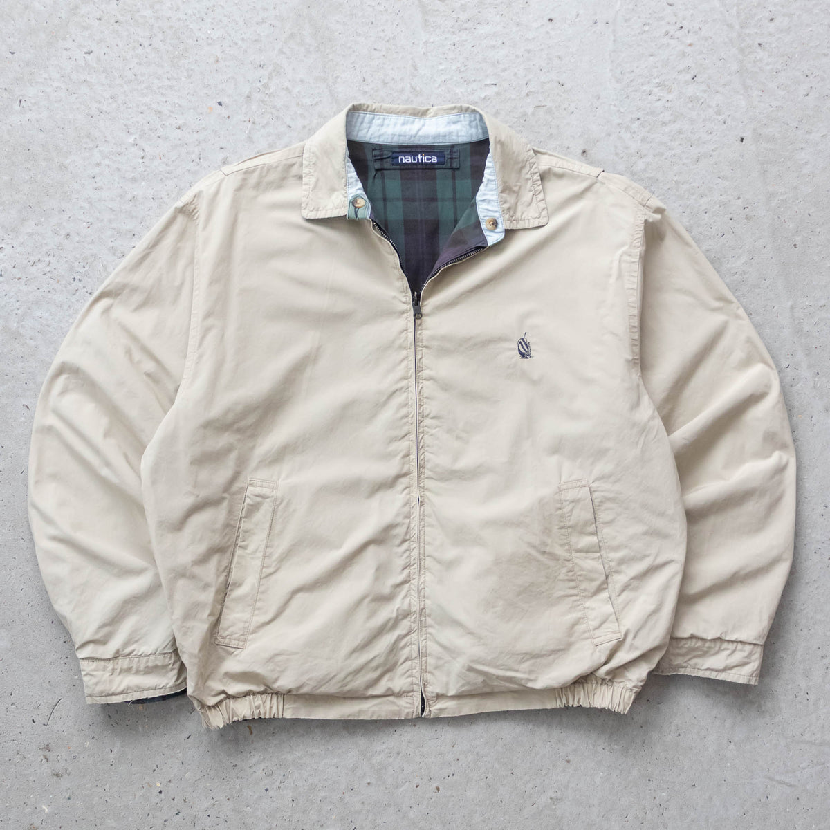 Nautica Reversible Plaid Harrington Jacket - 90s (L)