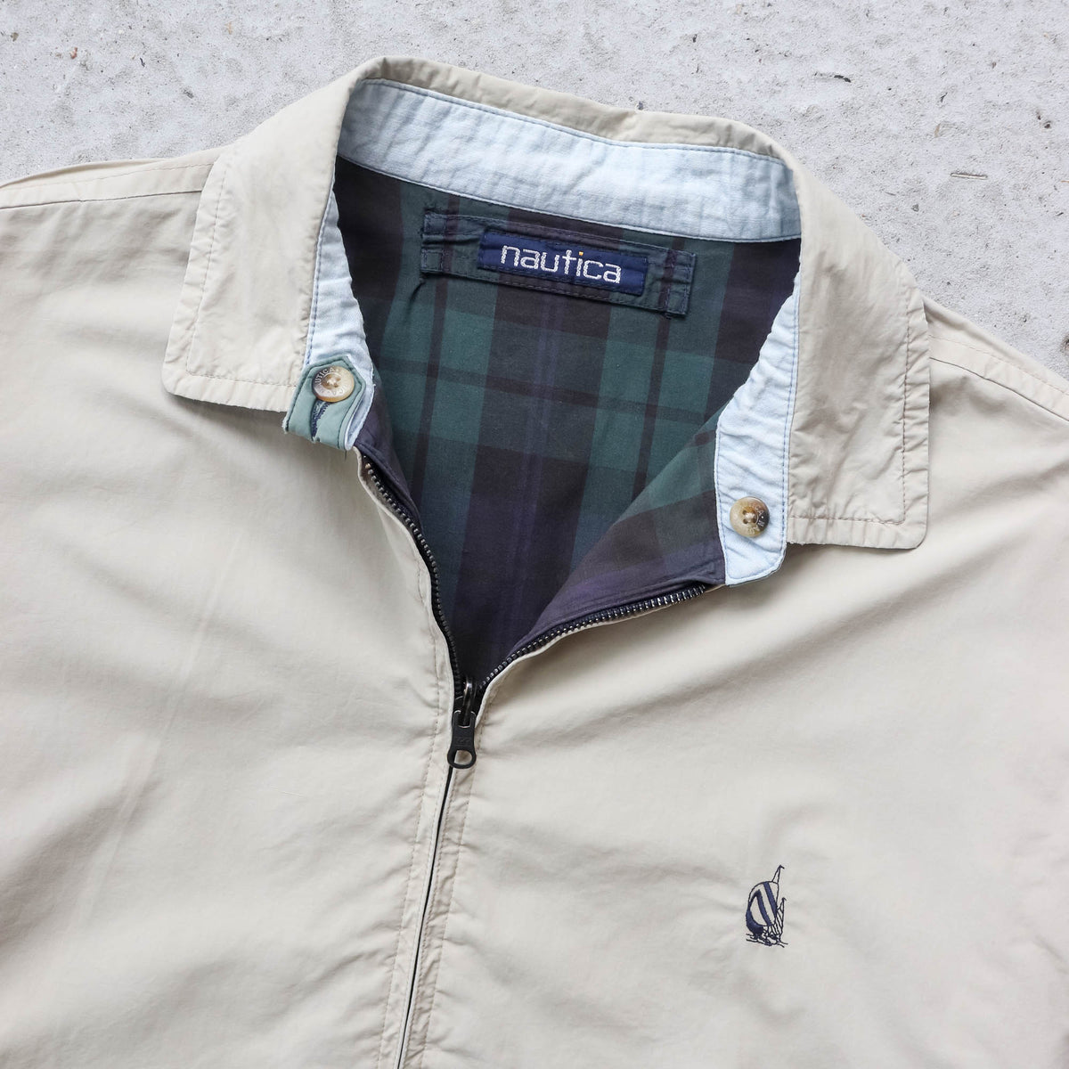 Nautica Reversible Plaid Harrington Jacket - 90s (L)