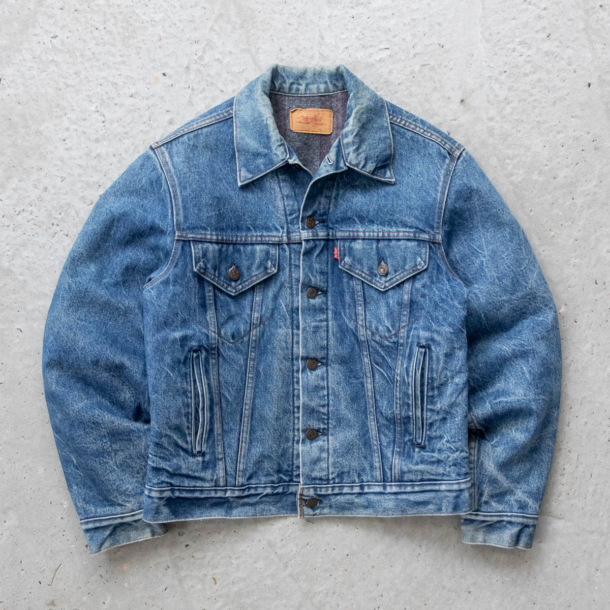 Levi's Blanket Lined Denim Trucker Jacket - 80s (S)