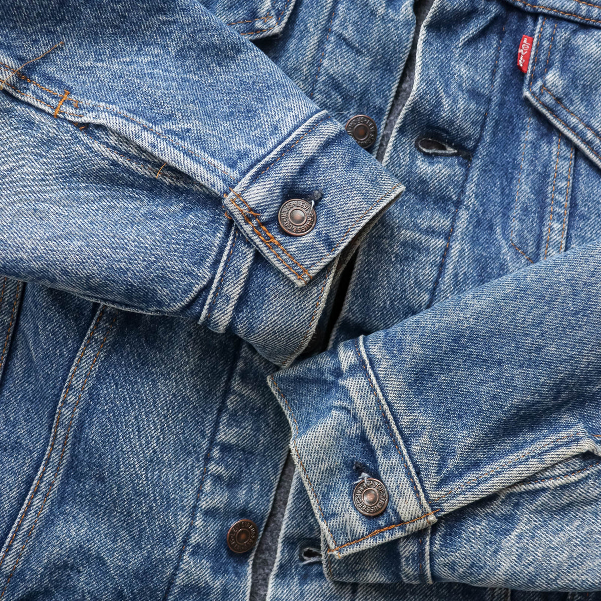 Levi's Blanket Lined Denim Trucker Jacket - 80s (S)