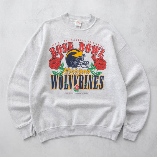 Vintage 90s Michigan Wolverines Rose Bowl NCAA Sweatshirt - L