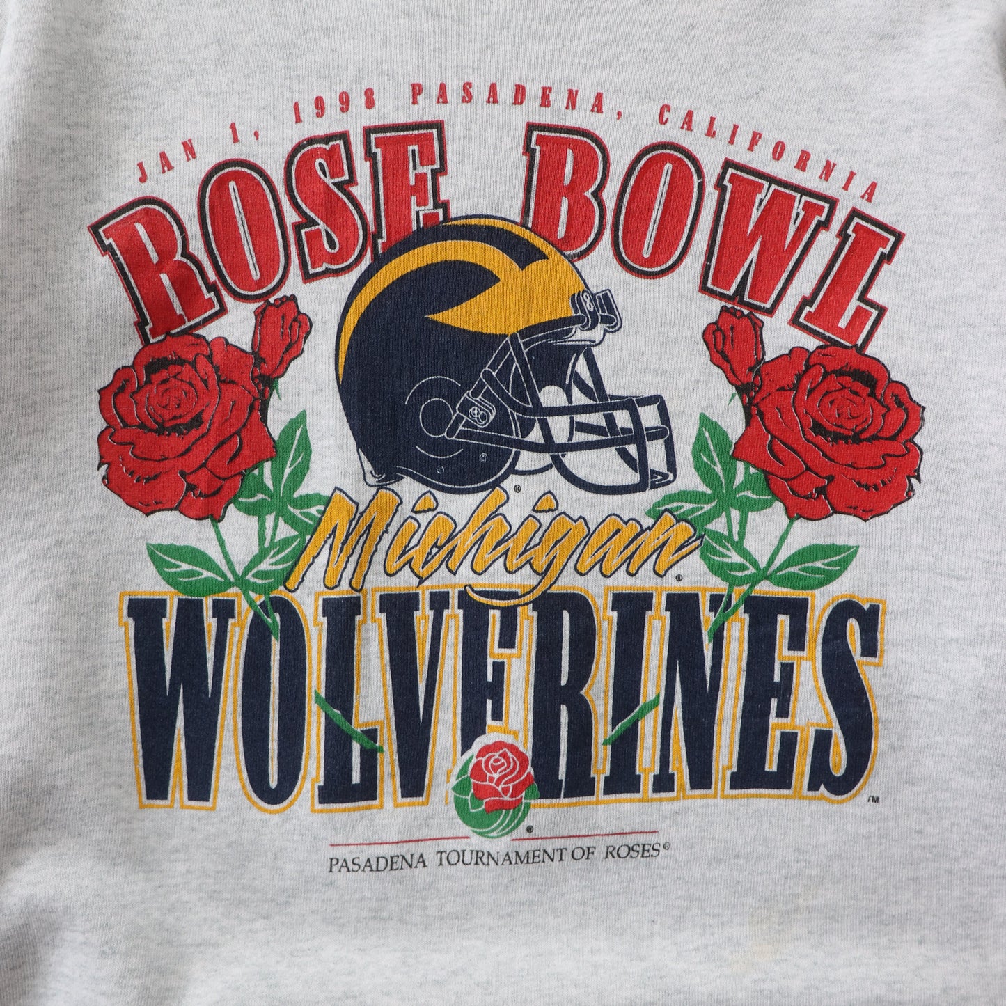 Vintage 90s Michigan Wolverines Rose Bowl NCAA Sweatshirt - L