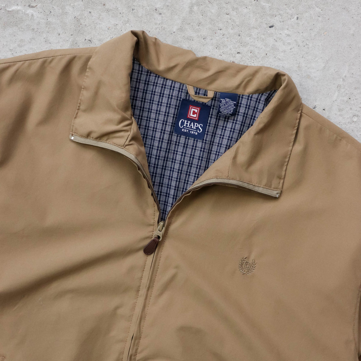 Chaps Ralph Lauren Plaid Lined Harrington Jacket - 2000s (XXL)