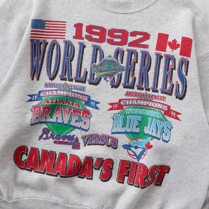 Vintage Braves vs Blue Jays 1992 MLB World Series Sweatshirt - L