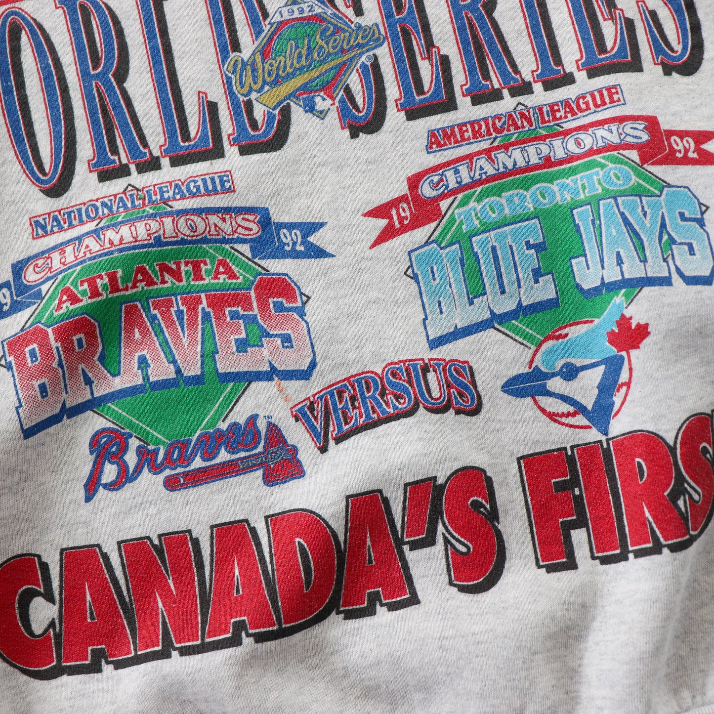 Vintage Braves vs Blue Jays 1992 MLB World Series Sweatshirt - L