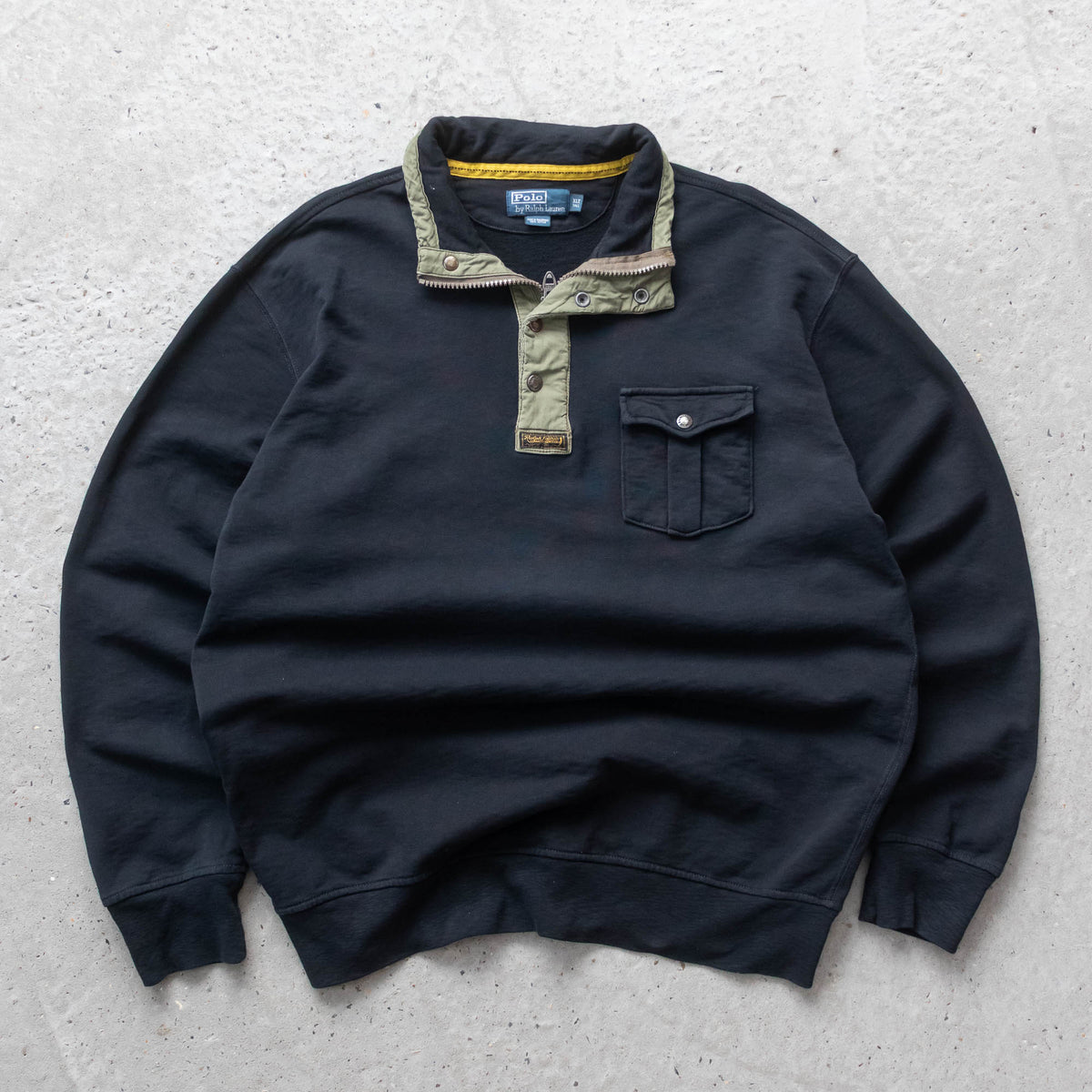 Polo Ralph Lauren 1/4 Zip Utility Sweatshirt - 90s (XL)