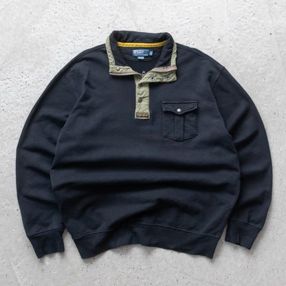 Polo Ralph Lauren 1/4 Zip Utility Sweatshirt - 90s (XL)